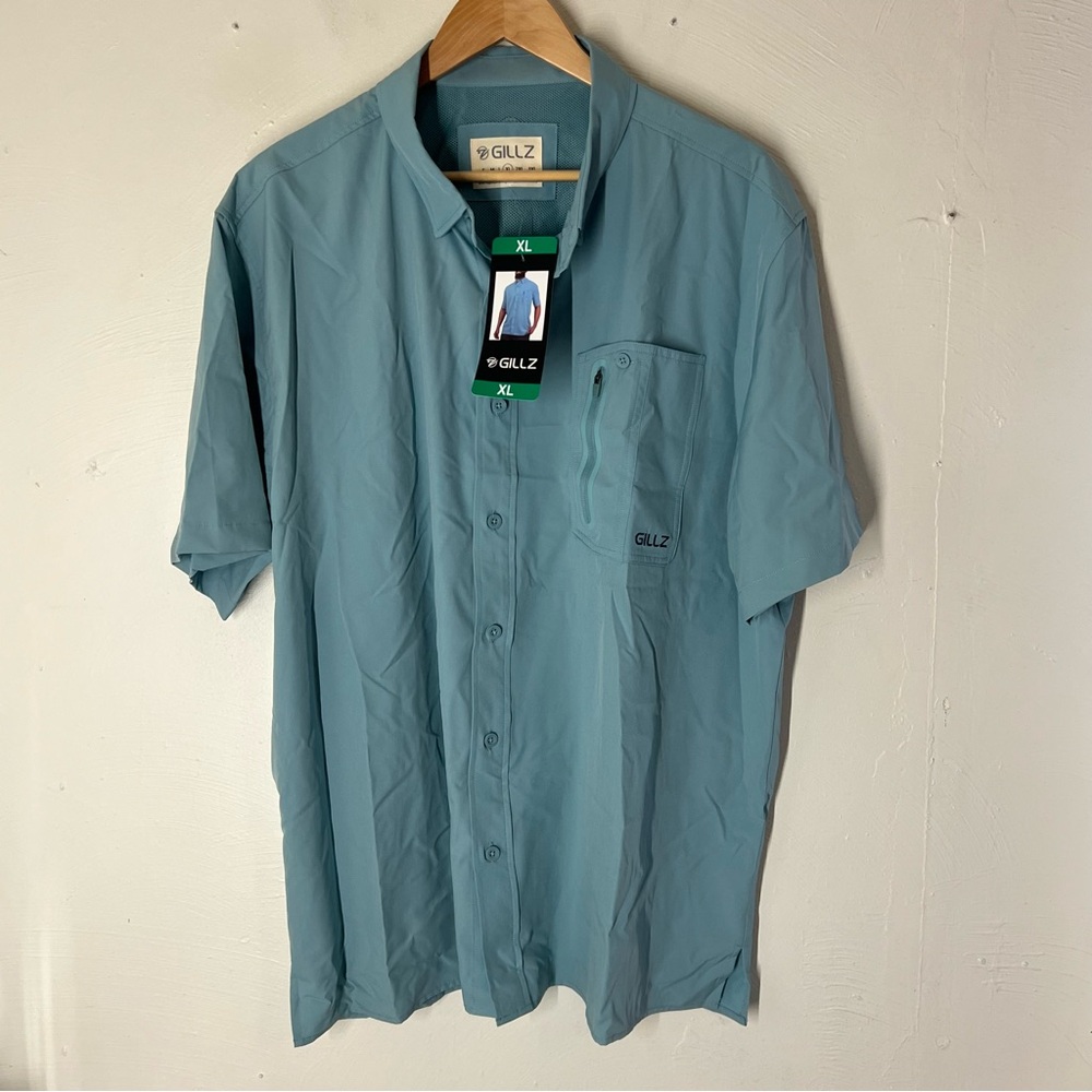 Gillz Mens Deep Sea Woven UPF Fishing Shirt Size XL